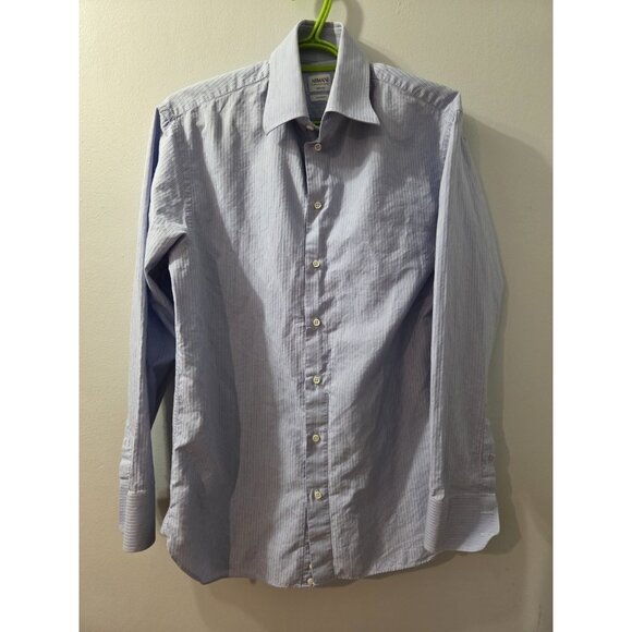 Armani Collezioni Luxury Men Shirt Size 39 15 1/2 Made in Italy Pre-Owned - Picture 1 of 8